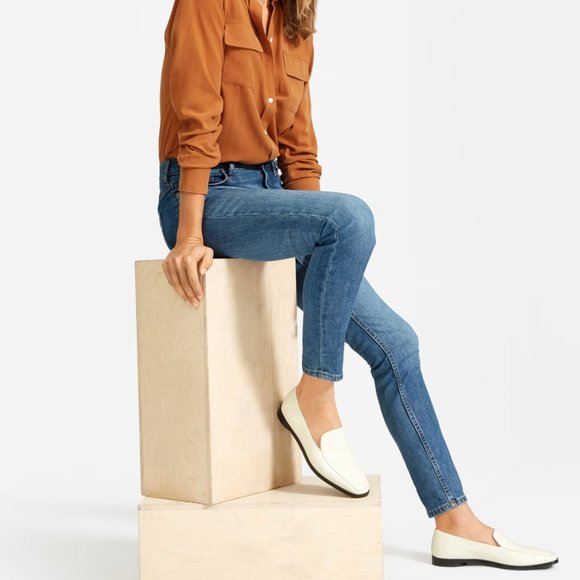 EVERLANE mid rise medium wash skinny jeans - Picture 9 of 9